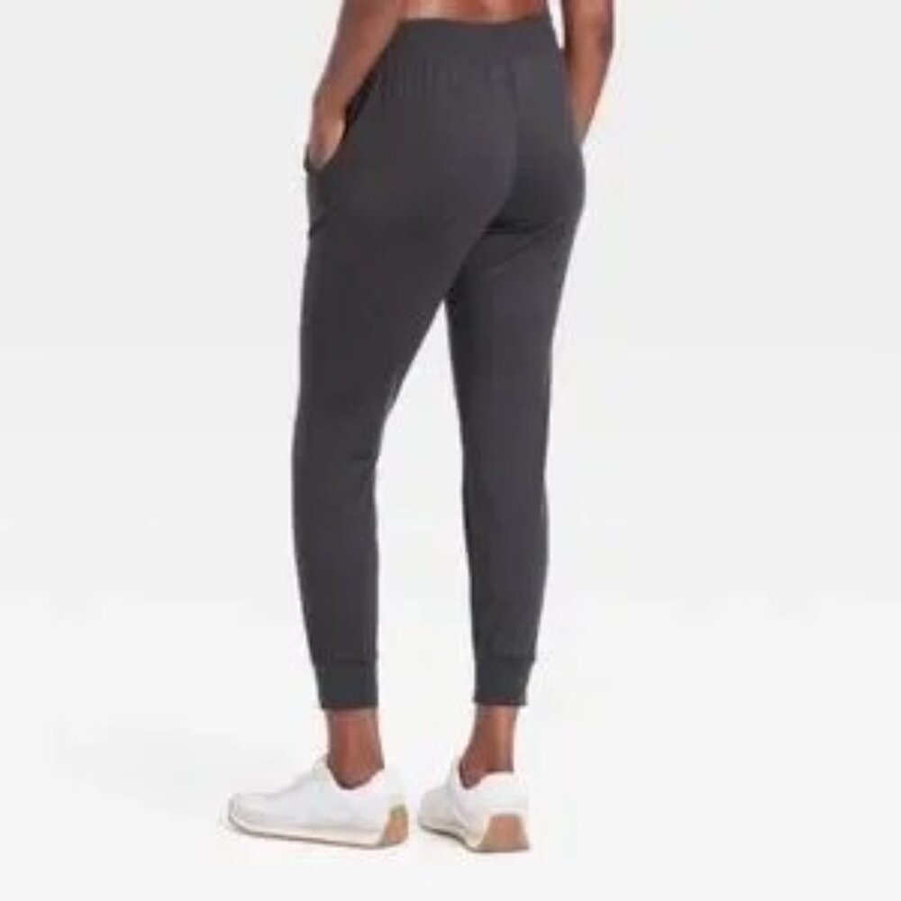 All In Motion - Women's Soft Stretch Mid-Rise Jogger Pants - Heather Black - Picture 2 of 2